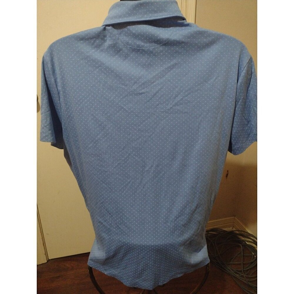 Polo Ralph Lauren Custom Slim Fit Mens XL Blue Polka Dot Short Sleeve Polo Shirt - Picture 5 of 11